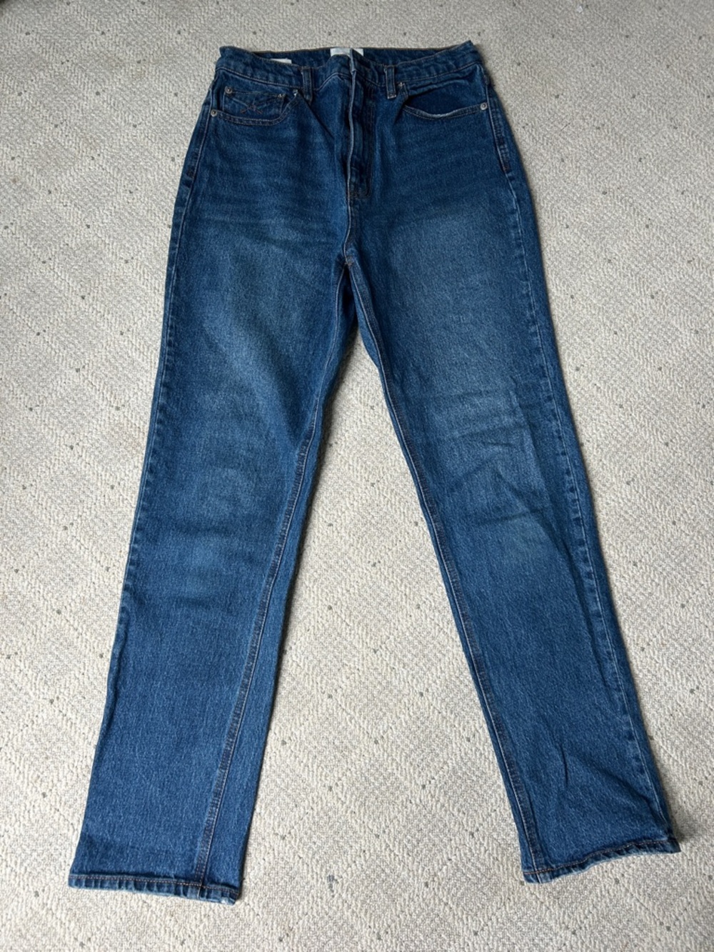 Unpublished Dark Blue Straight Leg Jeans